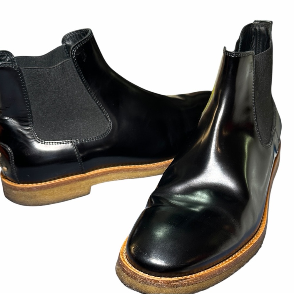 Men’s TOD’S Black Leather Chelsea Boots (Sz 8.5) (VGUC) - Picture 10 of 14